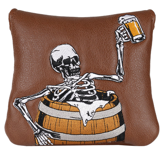 The Drunk Skeleton Mallet Putter Headcover image 0