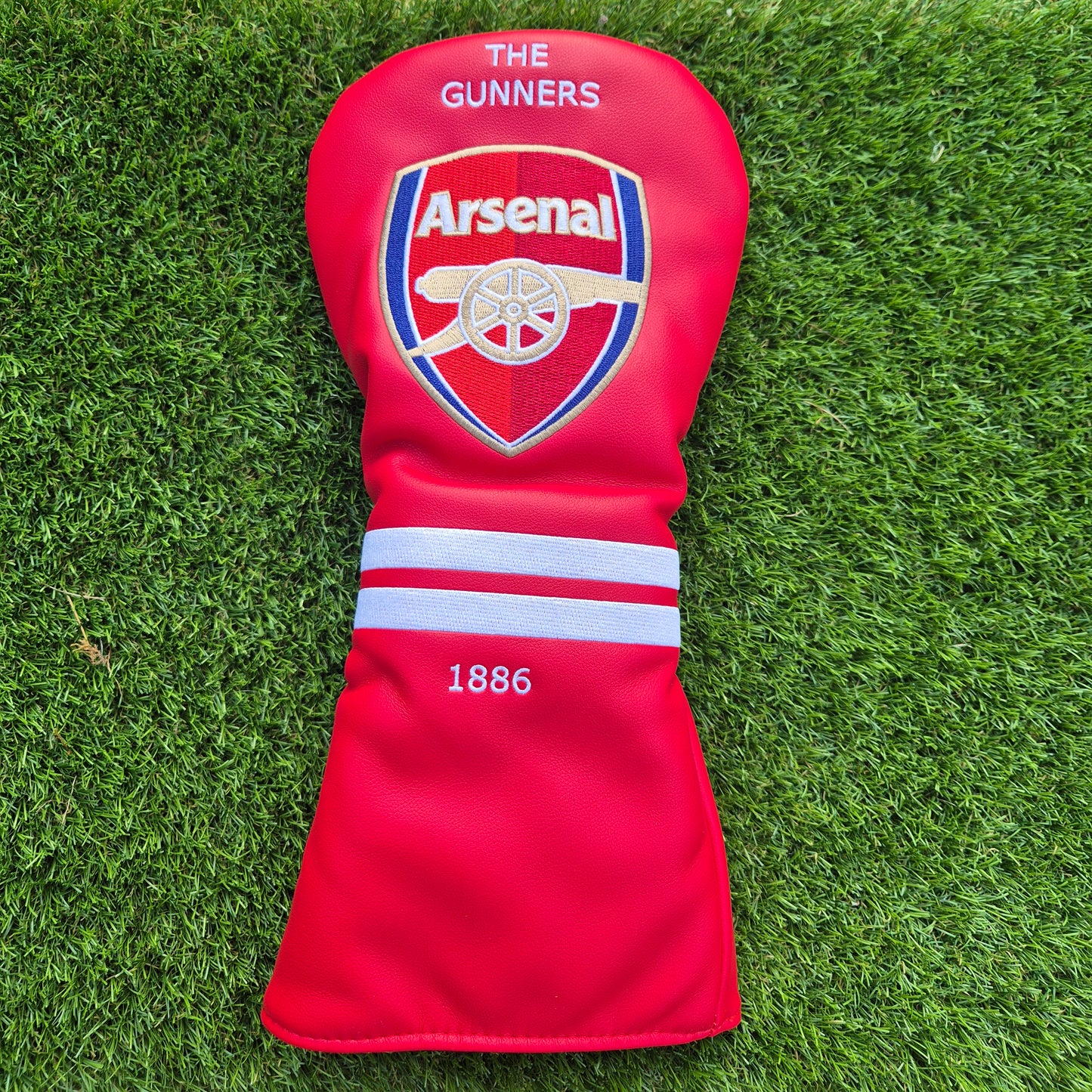 Arsenal FC Golf Club Headcover | Arsenal FC Football Golf Gift | Driver Headcover | Premier League Fan Gear | Golf Accessories for Arsenal FC Supporter