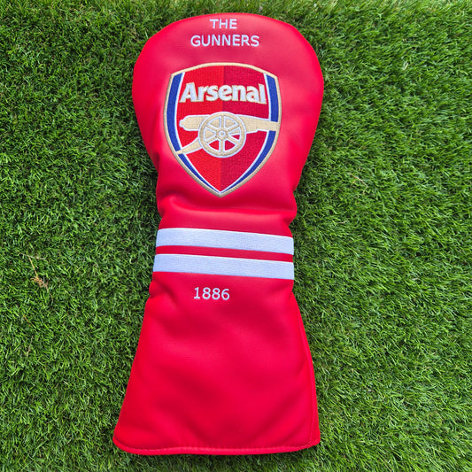 Arsenal FC Golf Club Headcover | Arsenal FC Football Golf Gift | Driver Headcover | Premier League Fan Gear | Golf Accessories for Arsenal FC Supporter