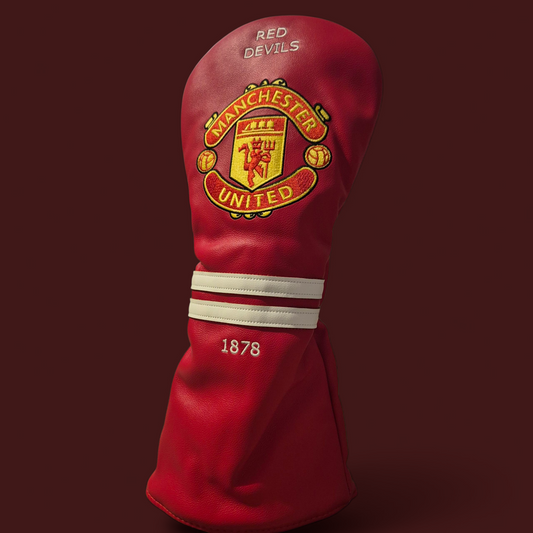 Manchester United Golf Club Headcover | Manchester United Football Gift | Driver Headcover | Premier League Fan Gear | Golf Accessories for Manchester United Supporter