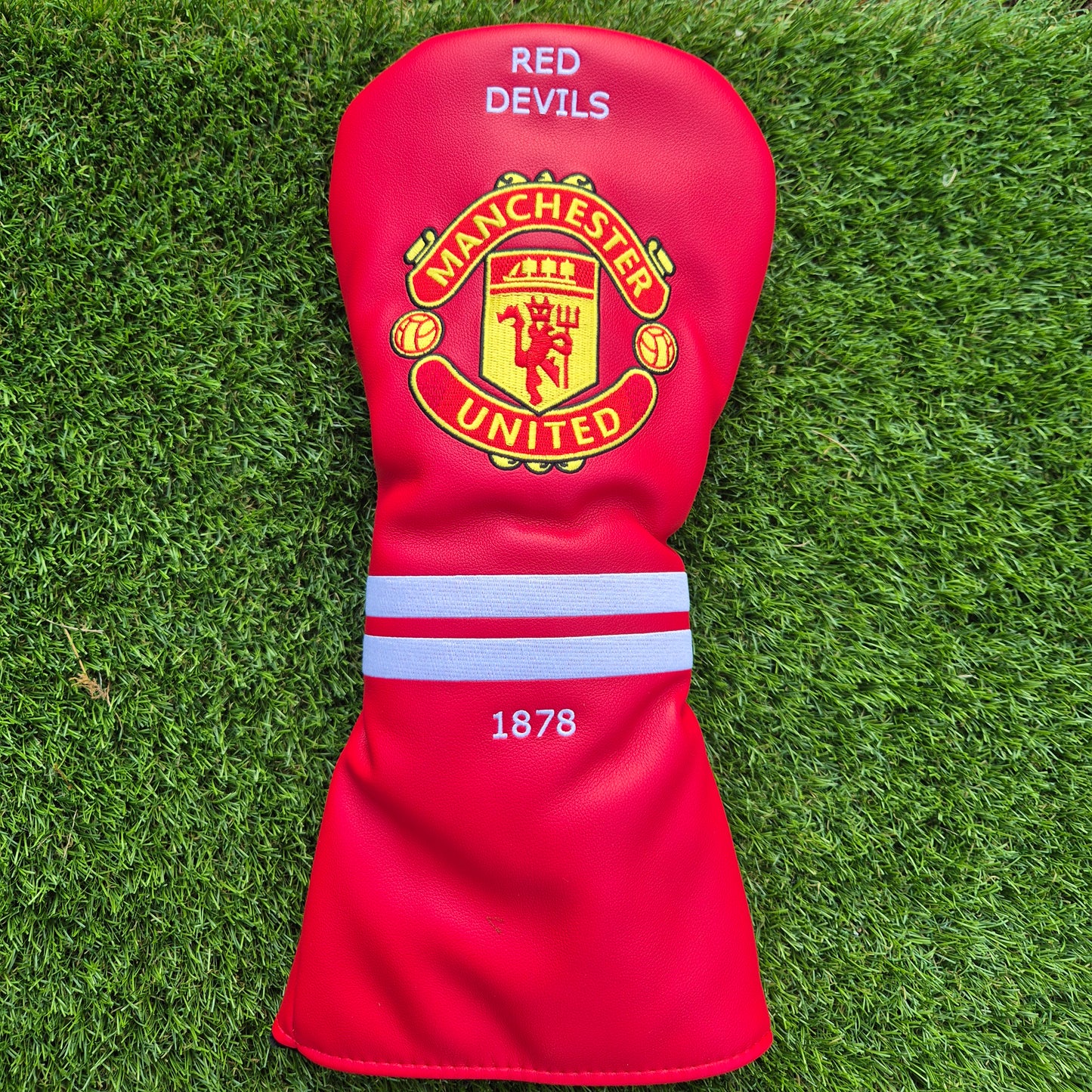 Manchester United Golf Club Headcover | Manchester United Football Gift | Driver Headcover | Premier League Fan Gear | Golf Accessories for Manchester United Supporter