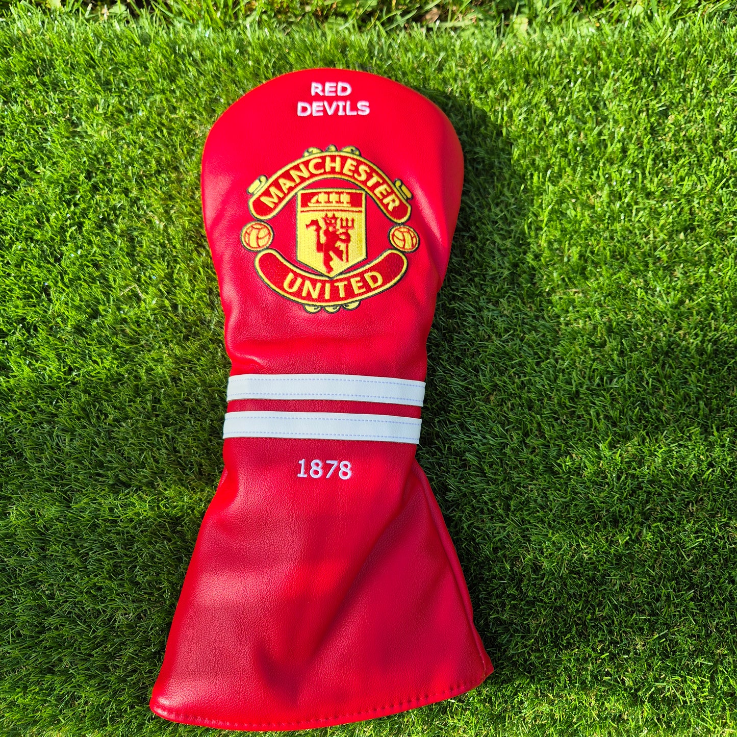 Manchester United Golf Club Headcover | Manchester United Football Gift | Driver Headcover | Premier League Fan Gear | Golf Accessories for Manchester United Supporter