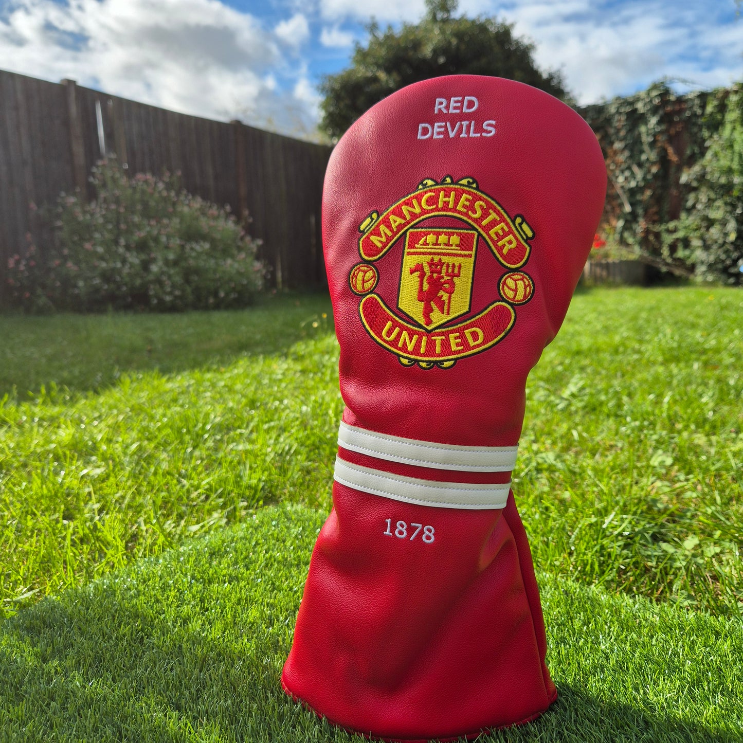 Manchester United Golf Club Headcover | Manchester United Football Gift | Driver Headcover | Premier League Fan Gear | Golf Accessories for Manchester United Supporter